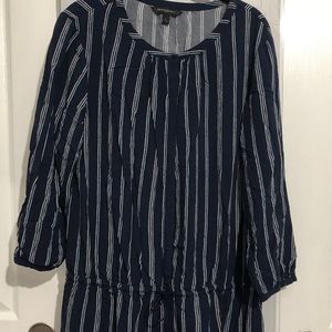 Banana Republic Factory Blue striped Romper Large